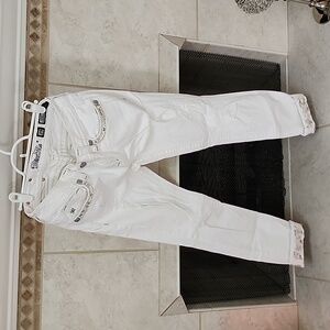 💚 MISS ME White Signature Cuffed Skinny ANKLE JEANS 💚